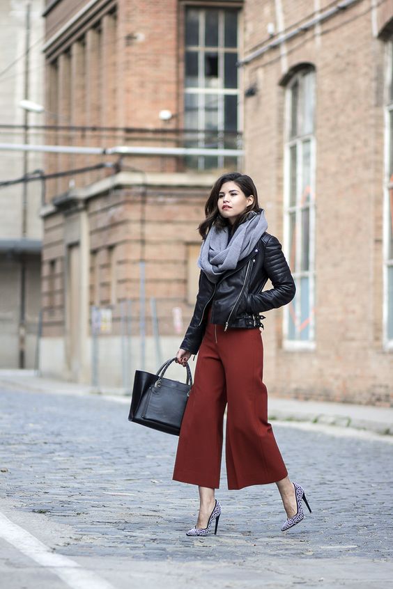 culottes jeseň zima outfit do officu